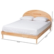 Baxton Studio Denton Natural Brown Finished Wood Queen Size Platform Bed
