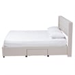 Baxton Studio Braylon Beige Fabric and Brown Wood Full Storage Platform Bed