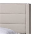 Baxton Studio Braylon Beige Fabric and Brown Wood Full Storage Platform Bed
