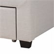Baxton Studio Braylon Beige Fabric and Brown Wood Full Storage Platform Bed