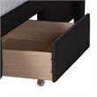 Baxton Studio Braylon Gray Fabric and Brown Wood Queen Storage Platform Bed