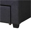 Baxton Studio Braylon Gray Fabric and Brown Wood Queen Storage Platform Bed