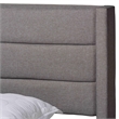 Baxton Studio Braylon Gray Fabric and Brown Wood Queen Storage Platform Bed