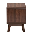 Baxton Studio Markell Walnut Brown Finished Wood 2-Drawer Nightstand