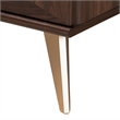 Baxton Studio Graceland Walnut Brown Finished Wood 2-Drawer Nightstand