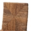 Baxton Studio Laymi Dark Brown Mahogany Wood and Seagrass Counter Stool
