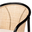 Baxton Studio Miranda Two-Tone Black and Natural Brown Rattan Dining Chair