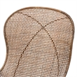 Baxton Studio Sabelle Japandi Gray Rattan and Black Metal Dining Chair