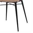 Baxton Studio Sabelle Japandi Gray Rattan and Black Metal Dining Chair