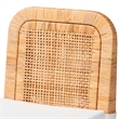 Baxton Studio Zariah Natural Brown Rattan and Mahogany Wood Dining Chair