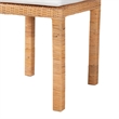 Baxton Studio Zariah Natural Brown Rattan and Mahogany Wood Dining Chair