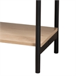Baxton Studio Sherwin Brown and Black 2-Drawer Console Table with Rattan Accent