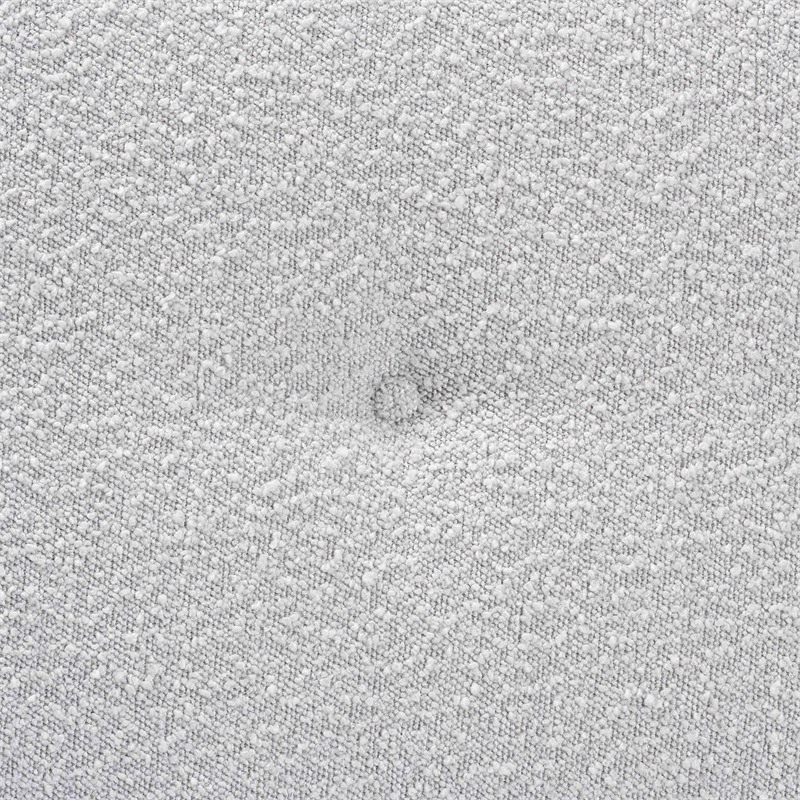 Baxton Studio Orella Light Gray Boucle Fabric and Walnut Brown Wood Bench