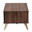 Baxton Studio Graceland Walnut Brown Finished Wood 2-Drawer Coffee Table