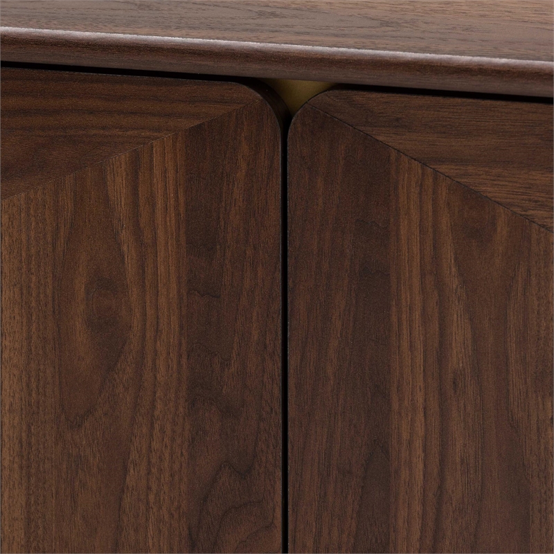Baxton Studio Graceland Walnut Brown Finished Wood 2-Drawer Coffee Table