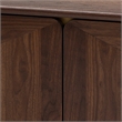 Baxton Studio Graceland Walnut Brown Finished Wood 2-Drawer Coffee Table