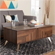 Baxton Studio Graceland Walnut Brown Finished Wood 2-Drawer Coffee Table