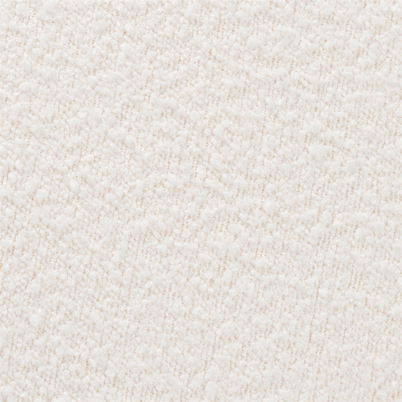 Baxton Studio Elkie Cream Boucle Fabric and Walnut Brown Wood Ottoman Footstool