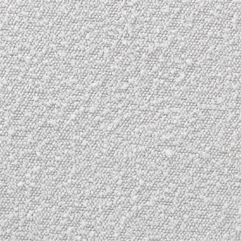 Baxton Studio Elkie Light Grey Boucle Fabric and Brown Wood Ottoman Footstool