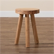 Baxton Studio Terah Modern Natural Brown Teak Wood Ottoman Footstool