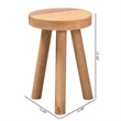 Baxton Studio Terah Modern Natural Brown Teak Wood Ottoman Footstool