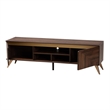 Baxton Studio Graceland Transitional Walnut Brown Finished Wood 2-Door TV Stand