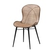 Baxton Studio Emmali Gray Rattan and Natural Brown Wood 7-Piece Dining Set