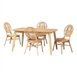 Baxton Studio Iris Modern Bohemian Natural Brown Rattan 5-Piece Dining Set