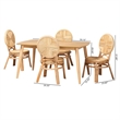 Baxton Studio Carita Modern Bohemian Natural Brown Rattan 5-Piece Dining Set