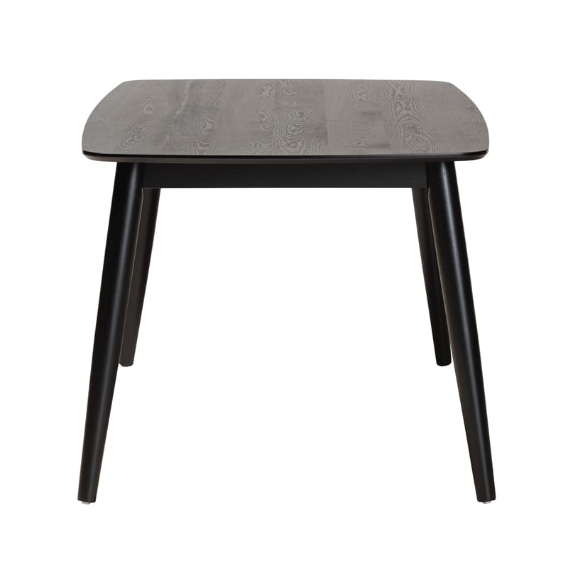 Baxton Studio Flora Mid-Century Modern Black Finished Wood Dining Table