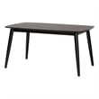 Baxton Studio Flora Mid-Century Modern Black Finished Wood Dining Table