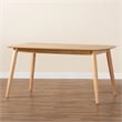 Baxton Studio Flora Mid-Century Modern Natural Oak Finished Wood Dining Table