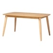 Baxton Studio Flora Mid-Century Modern Natural Oak Finished Wood Dining Table