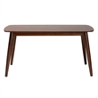 Baxton Studio Flora Mid-Century Modern Walnut Brown Finished Wood Dining Table
