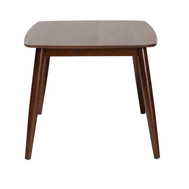 Baxton Studio Flora Mid-Century Modern Walnut Brown Finished Wood Dining Table