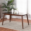 Baxton Studio Flora Mid-Century Modern Walnut Brown Finished Wood Dining Table