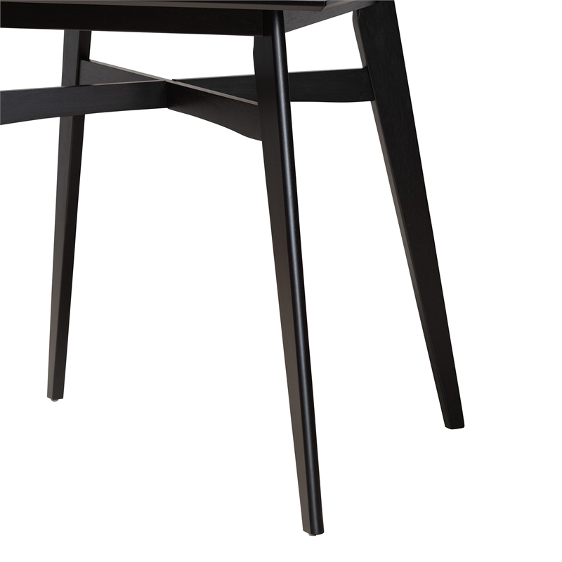Baxton Studio Leena Black Finished Wood Counter Height Pub Table