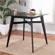 Baxton Studio Leena Black Finished Wood Counter Height Pub Table