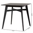 Baxton Studio Leena Black Finished Wood Counter Height Pub Table