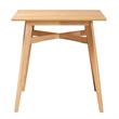 Baxton Studio Leena Natural Oak Finished Wood Counter Height Pub Table