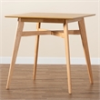 Baxton Studio Leena Natural Oak Finished Wood Counter Height Pub Table