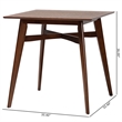 Baxton Studio Leena Walnut Brown Finished Wood Counter Height Pub Table