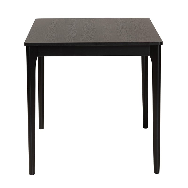 Baxton Studio Sherwin Mid-Century Modern Black Finished Wood Dining Table