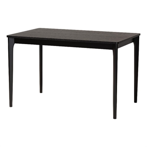 Baxton Studio Sherwin Mid-Century Modern Black Finished Wood Dining Table