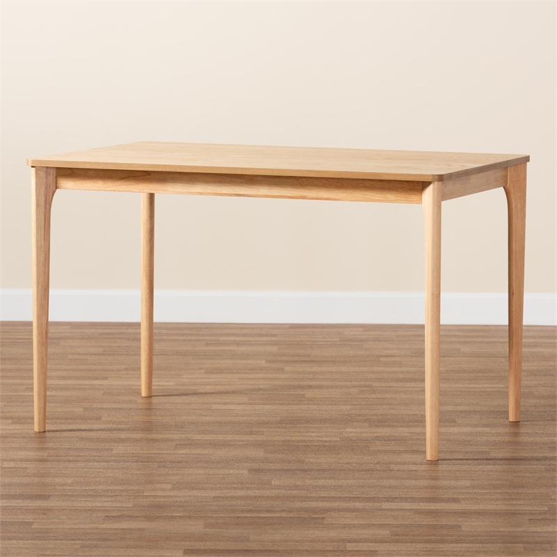 Baxton Studio Sherwin Mid-Century Modern Natural Oak Finished Wood Dining Table