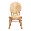 bali & pari Carita Modern Bohemian Natural Brown Rattan Dining Chair
