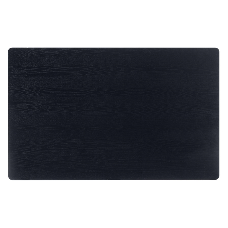 Baxton Studio Dannon Cream Fabric and Black Finished Wood 5-Piece Dining Set