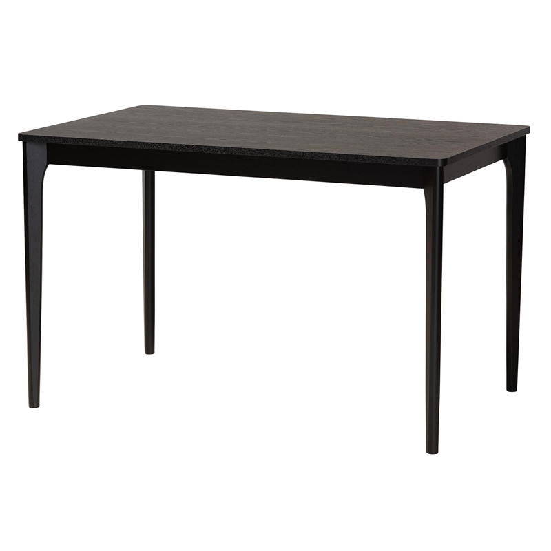 Baxton Studio Tarana Cream Fabric and Black Finished Wood 5-Piece Dining Set