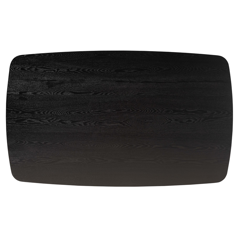 Baxton Studio Darrion Cream Fabric and Black Wood 7-Piece Dining Set