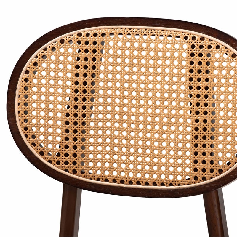 Baxton Studio Darrion Grey Fabric and Walnut Brown Wood 7-Piece Dining Set